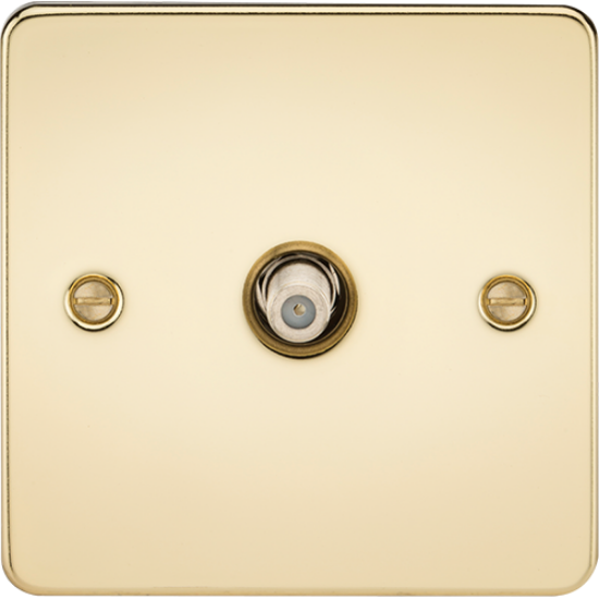 Picture of 1 Gang SAT TV Outlet (Non-Isolated) - Polished Brass