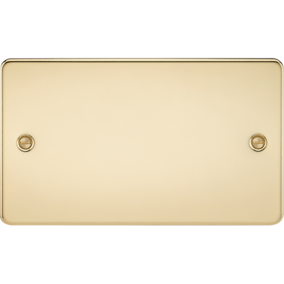 Picture of 2 Gang Blanking Plate - Polished Brass