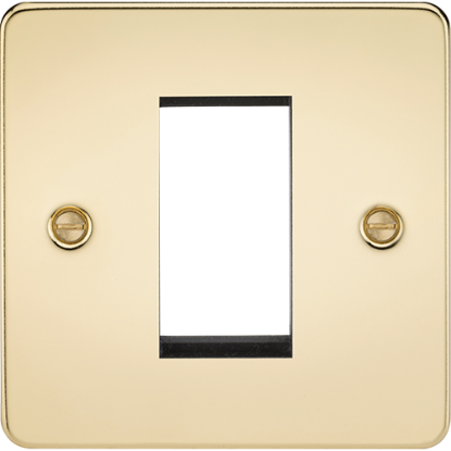 Picture of 1 Gang Modular Faceplate - Polished Brass