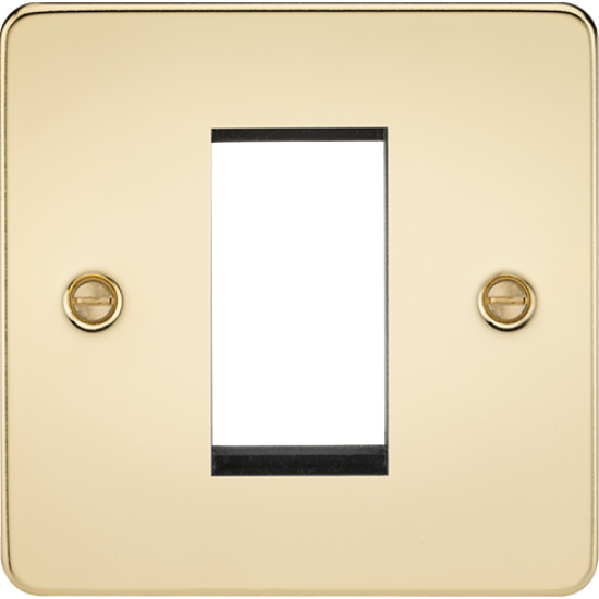 Picture of 1 Gang Modular Faceplate - Polished Brass