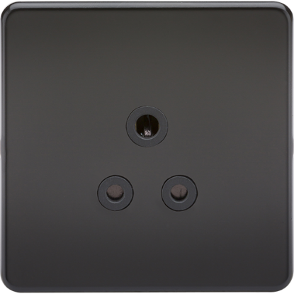 Picture of 5A Unswitched Socket - Matt Black with Black Insert