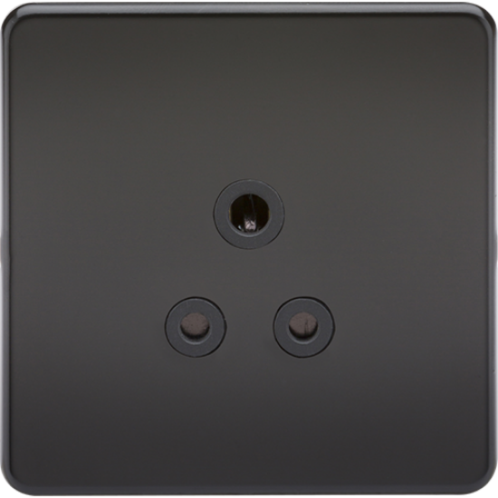 Picture of 5A Unswitched Socket - Matt Black with Black Insert