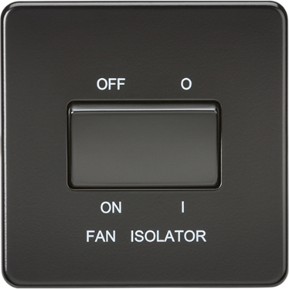 Picture of 10AX 3 Pole Fan Isolator Switch - Matt Black