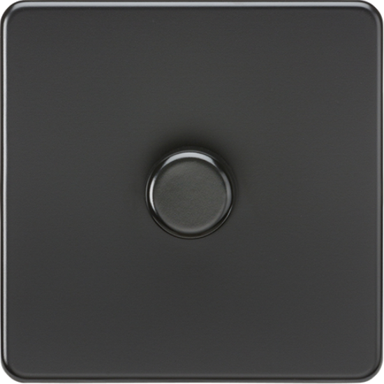 Picture of 1 Gang 2 Way 10-200W (5-150W LED) Trailing Edge Dimmer - Matt Black