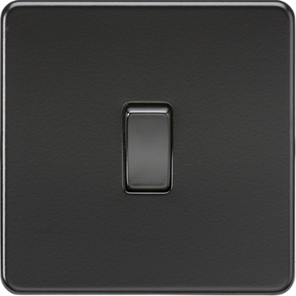 Picture of 20A 1 Gang Double Pole Switch - Matt Black