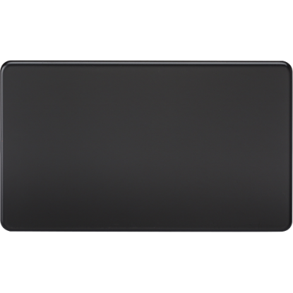 Picture of 2 Gang Blanking Plate - Matt Black