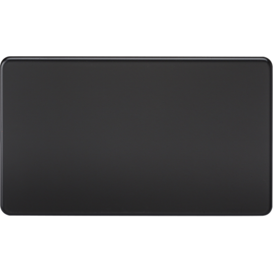 Picture of 2 Gang Blanking Plate - Matt Black