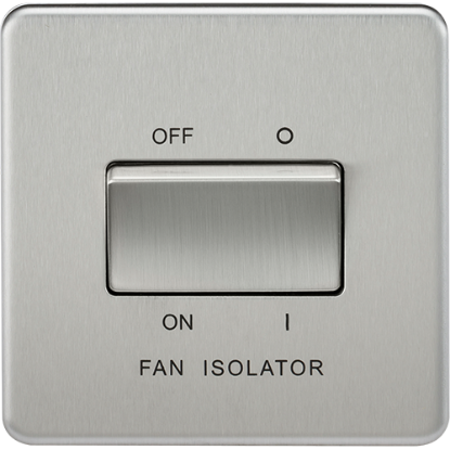 Picture of 10AX 3 Pole Fan Isolator Switch - Brushed Chrome