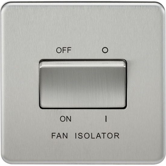 Picture of 10AX 3 Pole Fan Isolator Switch - Brushed Chrome