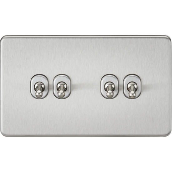 Picture of 10AX 4 Gang 2 Way Toggle Switch - Brushed Chrome