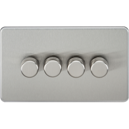 Picture of 4 Gang 2 Way 10-200W (5-150W LED) Intelligent Dimmer - Brushed Chrome