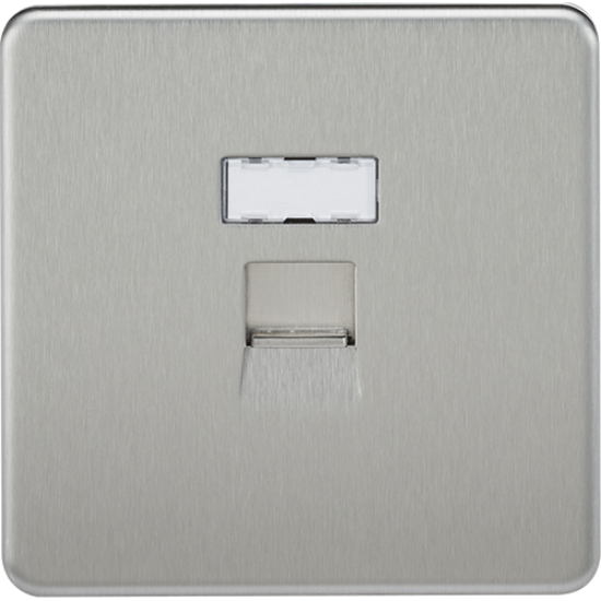 Picture of RJ45 Network Outlet - Brushed Chrome