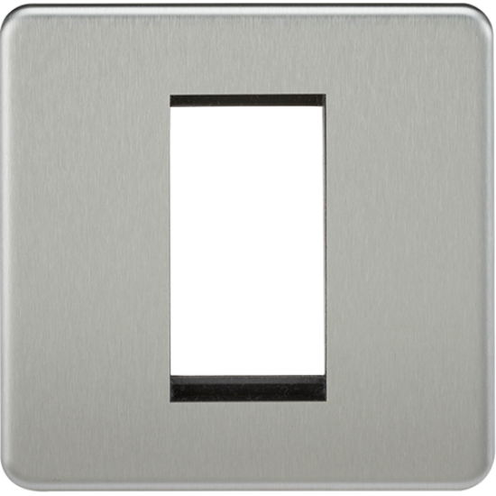 Picture of 1 Gang Modular Faceplate - Brushed Chrome