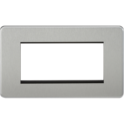 Picture of 4 Gang Modular Faceplate - Brushed Chrome