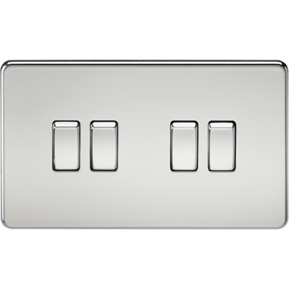 Picture of 10AX 4 Gang 2 Way Switch - Polished Chrome