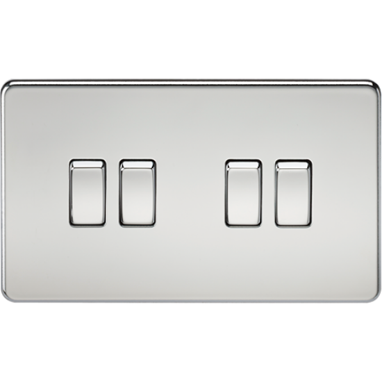 Picture of 10AX 4 Gang 2 Way Switch - Polished Chrome