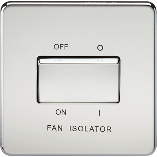 Picture of 10AX 3 Pole Fan Isolator Switch - Polished Chrome