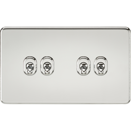 Picture of 10AX 4 Gang 2 Way Toggle Switch - Polished Chrome