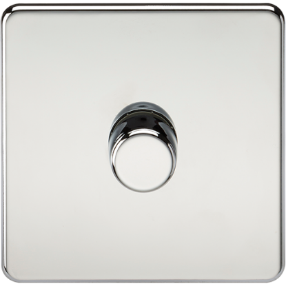 Picture of 1 Gang 2 Way 10-200W (5-150W LED) Trailing Edge Dimmer - Polished Chrome