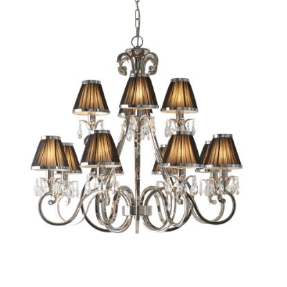 Picture of Oksana nickel 12lt pendant & black shades