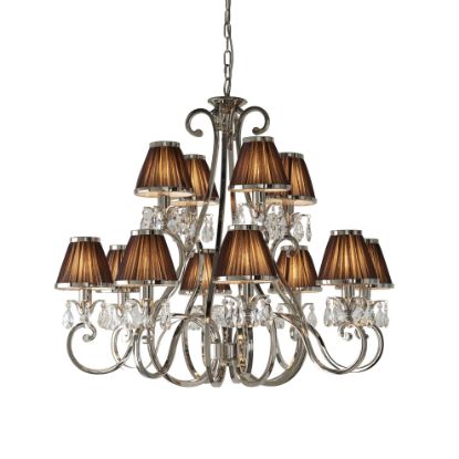 Picture of Oksana nickel 12lt pendant & chocolate shades