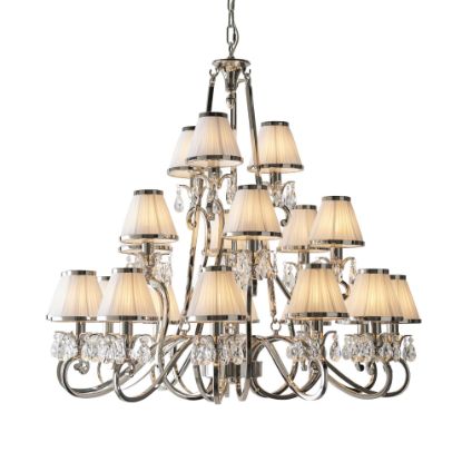 Picture of Oksana nickel 21lt pendant & white shades