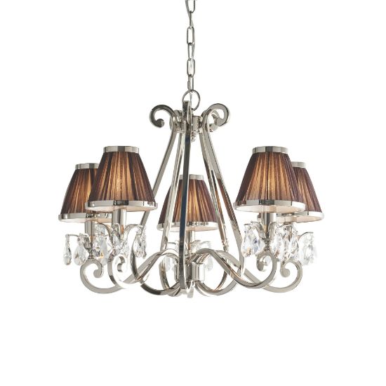 Picture of Oksana nickel 5lt pendant & chocolate shades