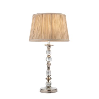 Picture of Polina nickel Medium table & beige shade