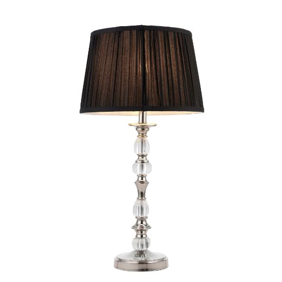 Picture of Polina nickel Medium table & black shade