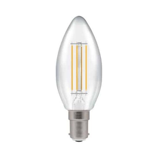 Picture of LED Candle Filament Clear • Dimmable • 5W • 2700K • SBC-B15d