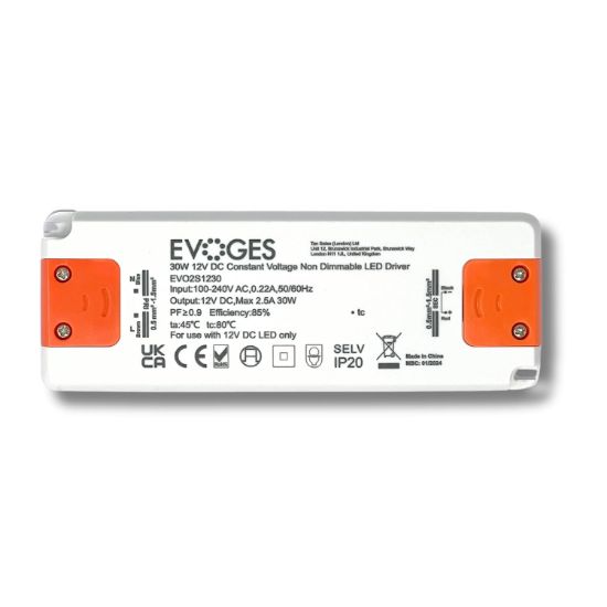 Picture of 30W 12V DC Constant Voltage Non-Dimmable LED Driver 