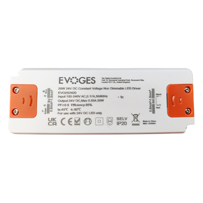 Picture of 20W 24V DC Constant Voltage Non-Dimmable LED Driver 