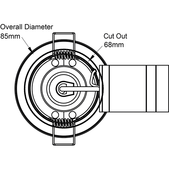 Picture of Latitude GU10 Fire Rated Downlight IP65 