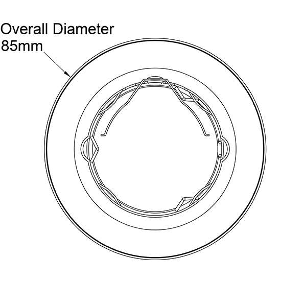 Picture of Latitude GU10 Fire Rated Downlight IP65 Bezel - White 