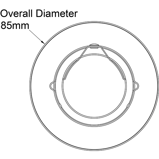 Picture of Latitude GU10 Fire Rated Downlight IP20 Bezel - White 