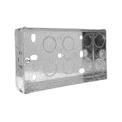 Picture of 2 Gang 25mm Metal Back Box