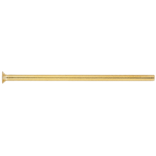 Picture of Pack of 10 - M3.5 x 75mm Long Flat-Head Countersunk Electrical Fixing Screws - Brass