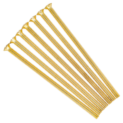 Picture of Pack of 10 - M3.5 x 75mm Long Raised-Head Countersunk Electrical Fixing Screws - Brass