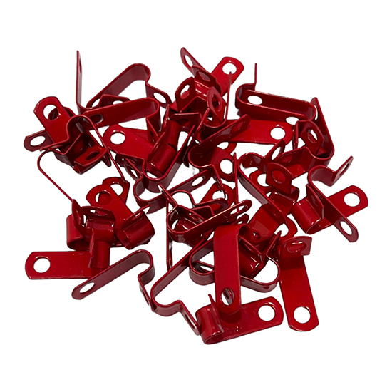 Picture of 7+mm Red Pyro Soft Skin LSF Low Smoke & Fumes Cable Clips - Pack of 50 