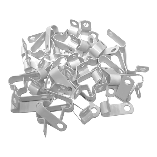 Picture of 7+mm White Pyro Soft Skin LSF Low Smoke & Fumes Cable Clips - Pack of 50 