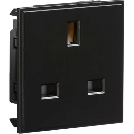 Picture of 13A 1G Unswitched Socket Module 50 x 50mm - Black