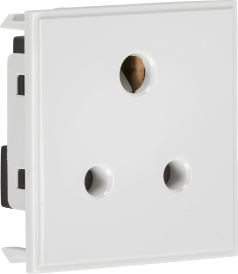 Picture of 5A Unswitched Round Socket Module 50 x 50mm - White