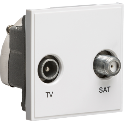 Picture of Diplexed TV /SAT TV Outlet Module 50 x 50mm - White