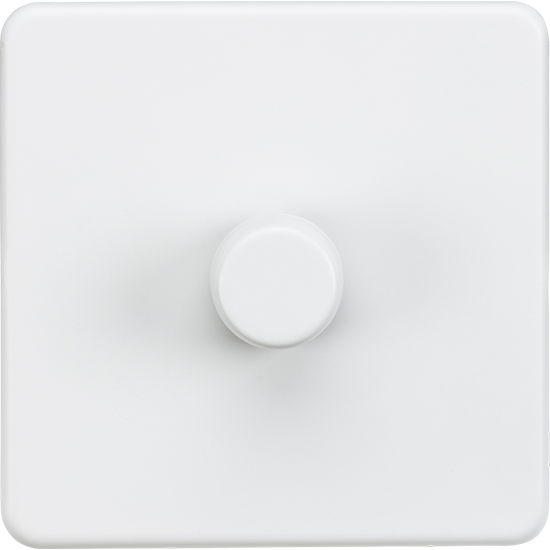 Picture of 1 Gang 2 Way 10-200W (5-150W LED) Intelligent Dimmer - Matt White 