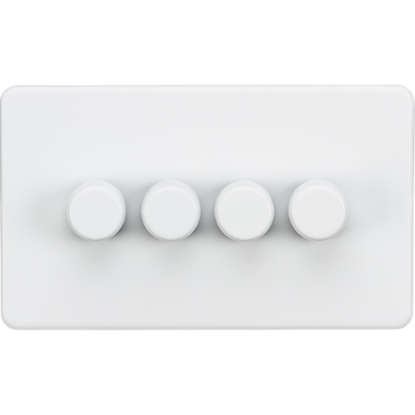 Picture of 4 Gang 2-Way 10-200W (5-150W LED) Intelligent Dimmer - Matt White 