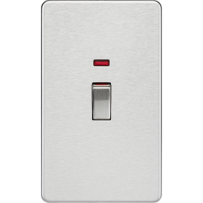 Picture of 45A DP Switch with Neon (2G size) - Brushed Chrome