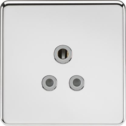 Picture of 5A Unswitched Socket - Polished Chrome with Grey Insert