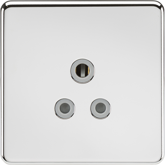 Picture of 5A Unswitched Socket - Polished Chrome with Grey Insert