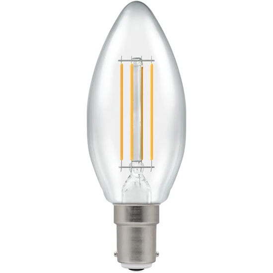 Picture of 5W-40W Dimmable LED Candle Clear Filament 2700K B15d