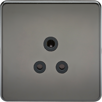 Picture of 5A Unswitched Socket - Black Nickel with Black Insert